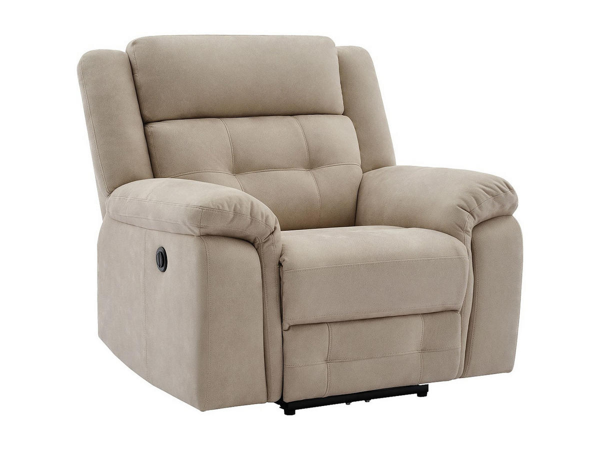 RELAXSESSEL - 1 Person - stoff - beige Ortiano - Beige, Textil (103/102/97cm) - Vente-Unique