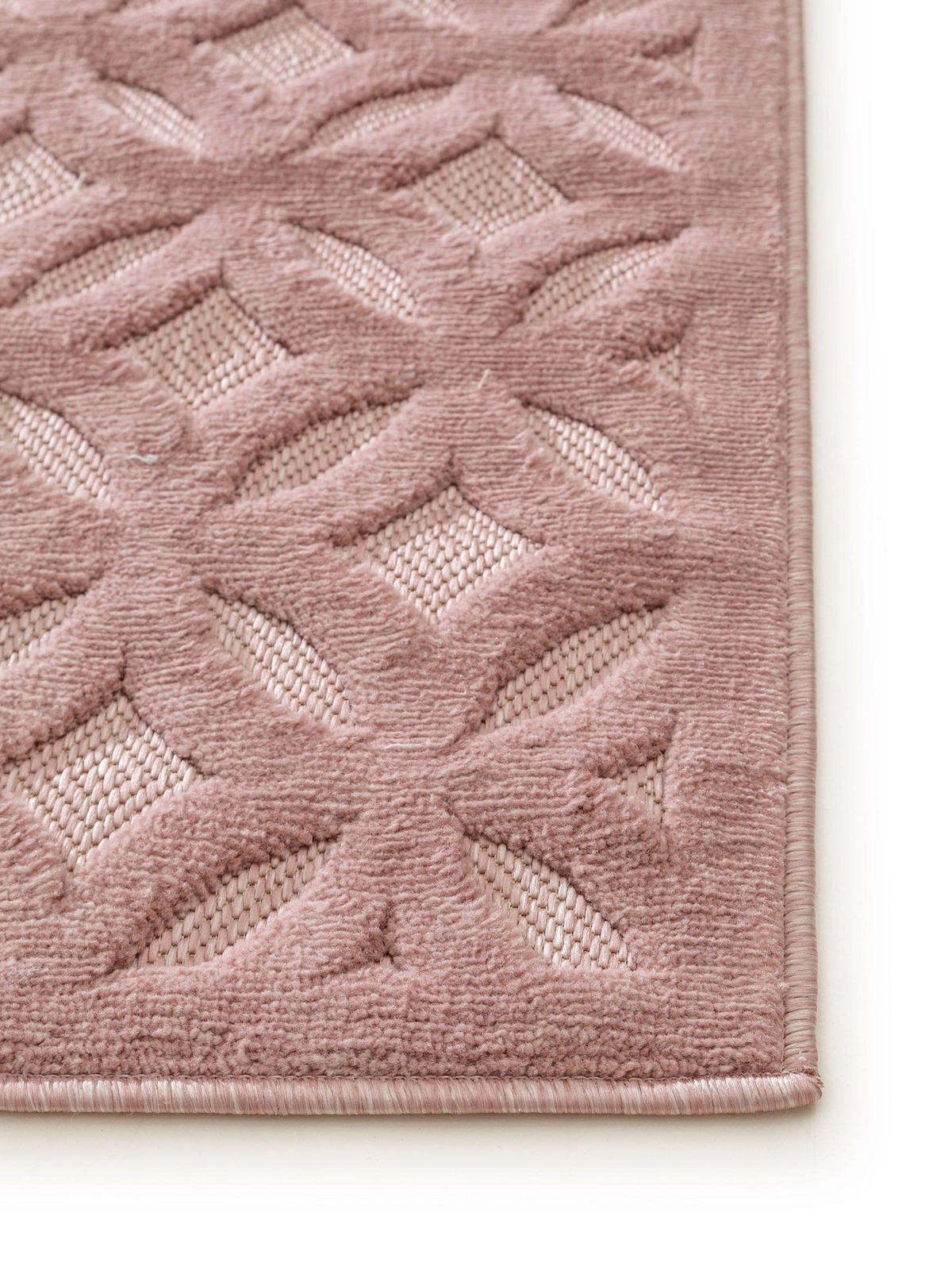 OUTDOORTEPPICH Bonte Rosa 120x170 cm - Pink, Kunststoff (120/1cm) - KUNSTLOFT