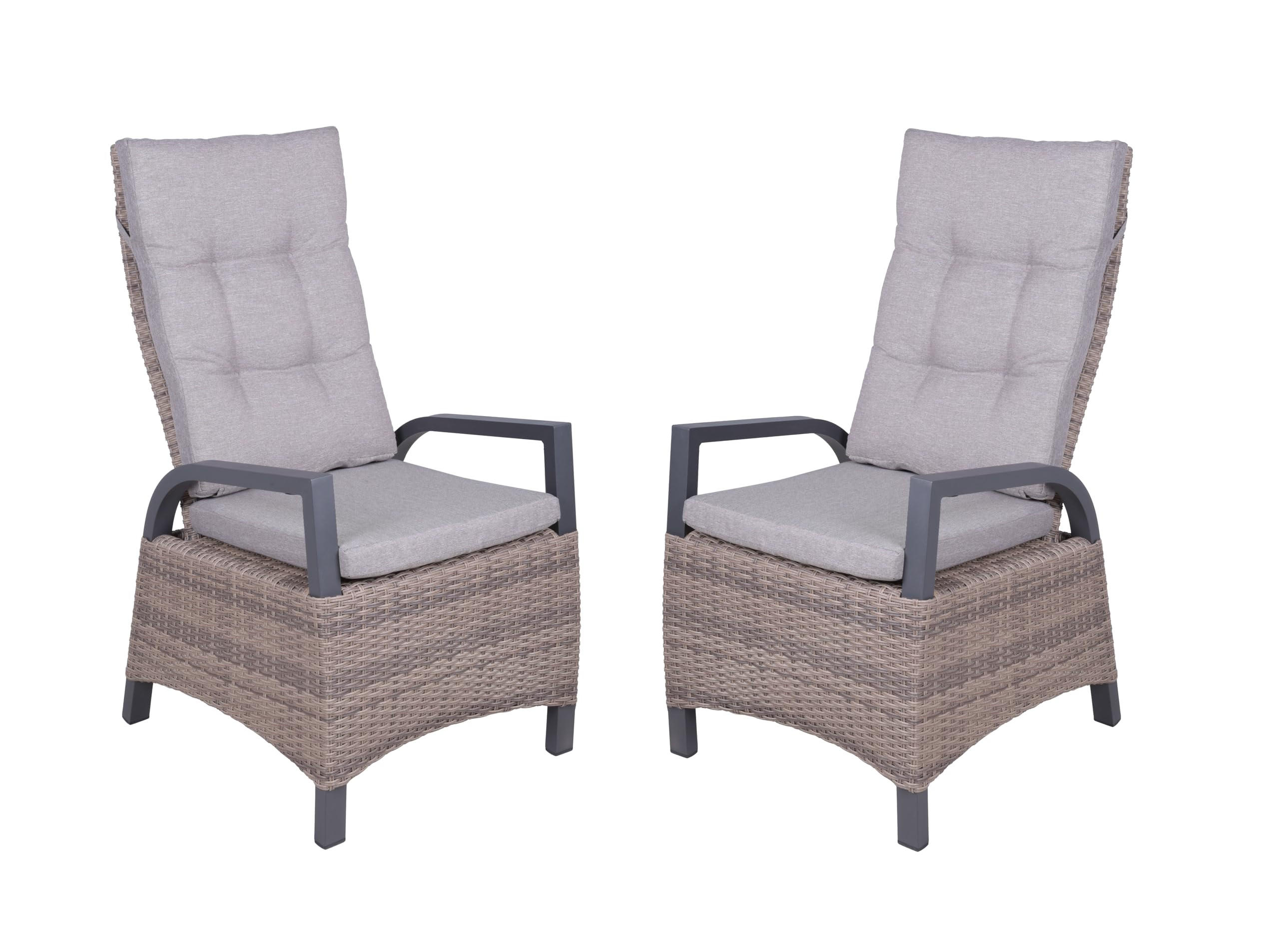 GARTENSTUHL 2er Set Aachen Hochlehner - Champagner, Kunststoff (67/112/60cm) - DELUKE