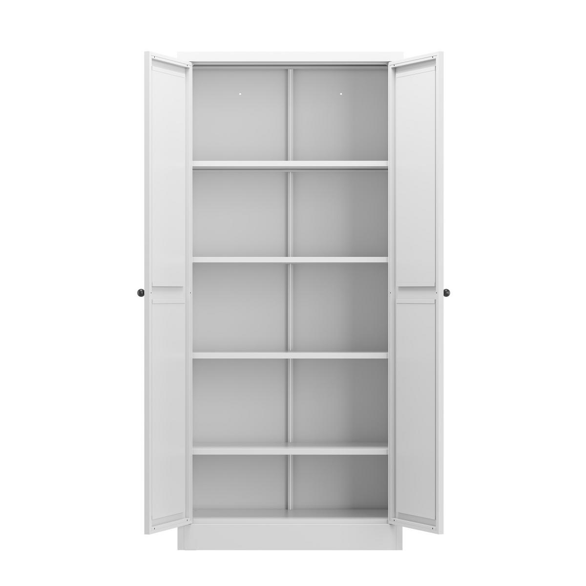 HIGHBOARD DE-38774 70/35/155 cm 4 verstellbare Böden Weiß - Weiß, Holzwerkstoff (70/155/35cm) - ComfortXL