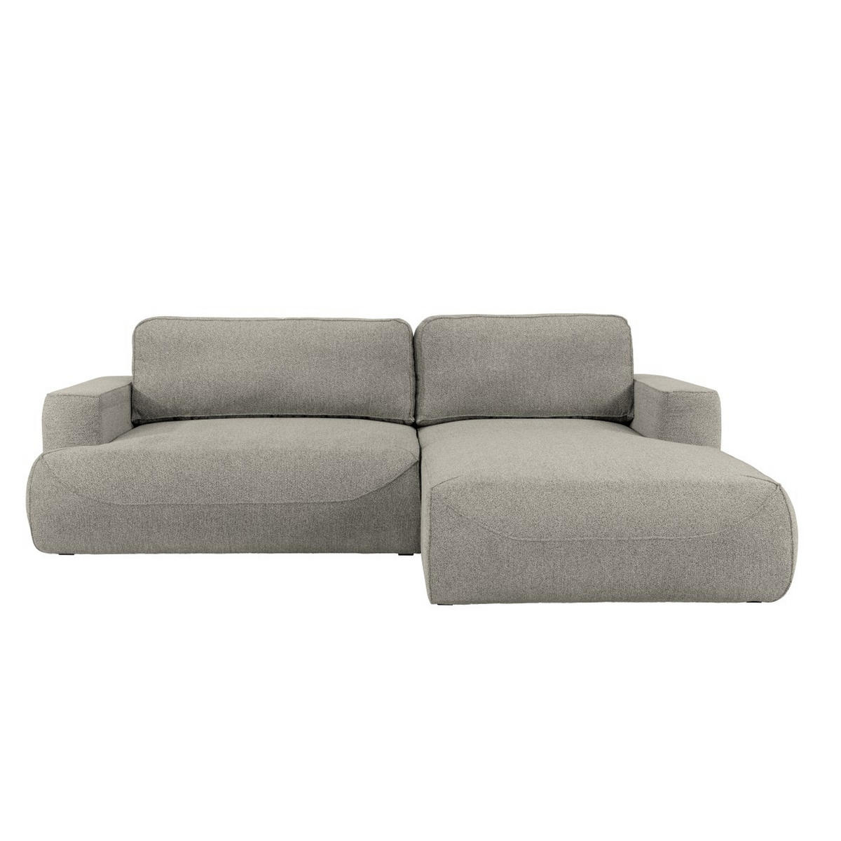 ECKSOFA LUNA mit Bettkasten und Schlaffunktion, Hellgrau - Hellgrau, Textil (271/195cm) - KS Home Concept
