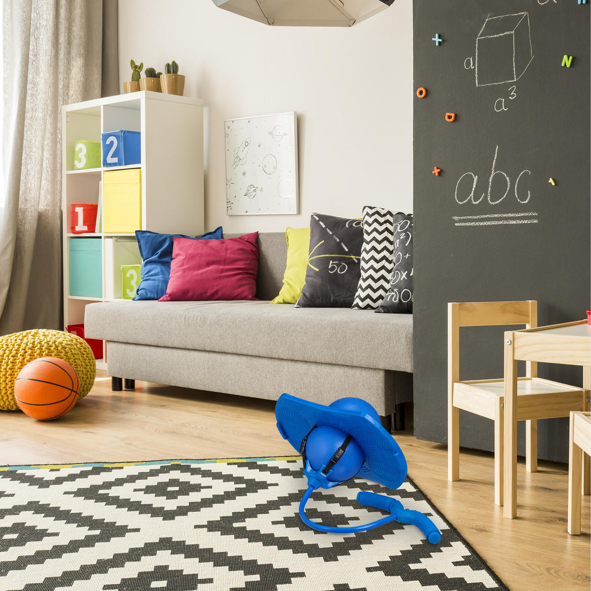 POGO-BALL - Blau, Kunststoff (39/29cm) - Relaxdays