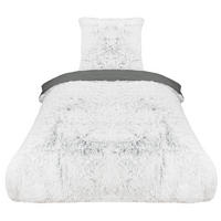BETTWÄSCHE, 80x80 cm + 155x220 cm, 100% Polyester, Grau - Grau, Textil (155/220cm) - Zollner