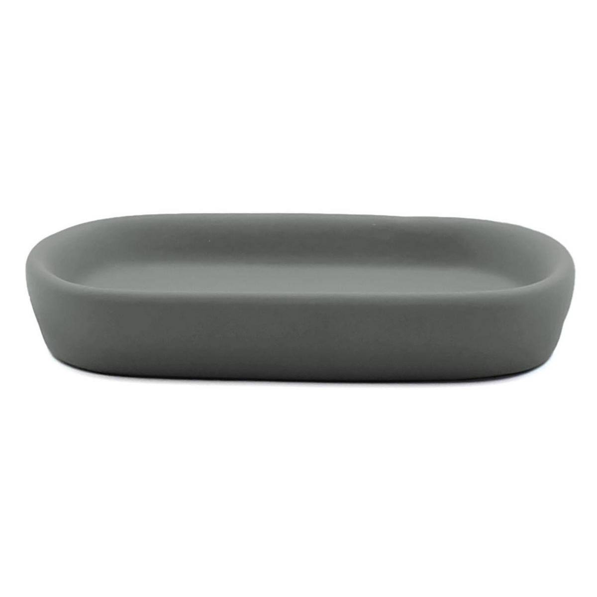 SEIFENABLAGE Keramik Ceralie 13,5/9,5 cm - Grau, Keramik (9.5/2.5/13.5cm) - Douceur d´intérieur