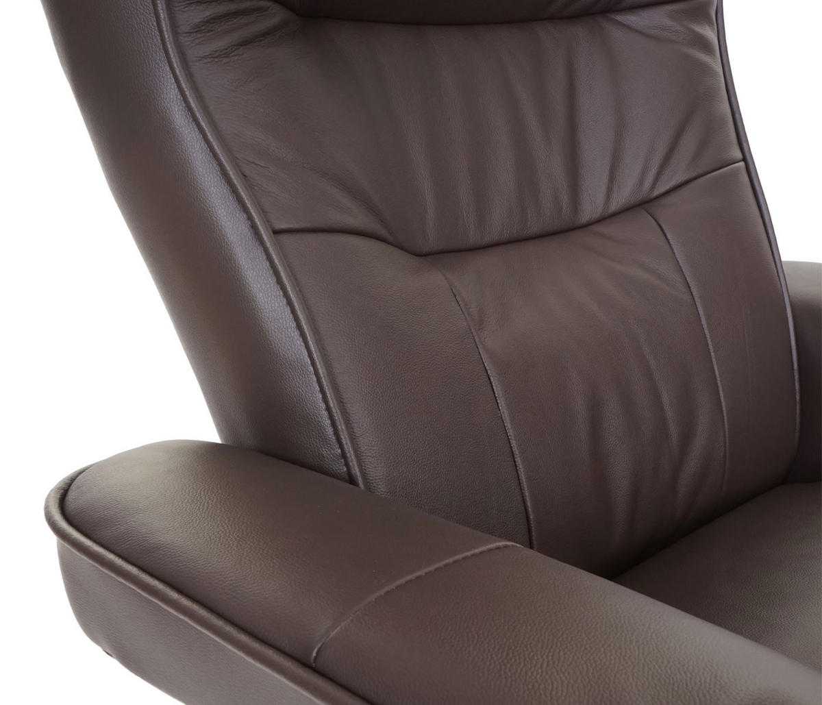 RELAXSESSEL MIT HOCKER Braun - Braun, Leder (83/104/83cm) - MCA