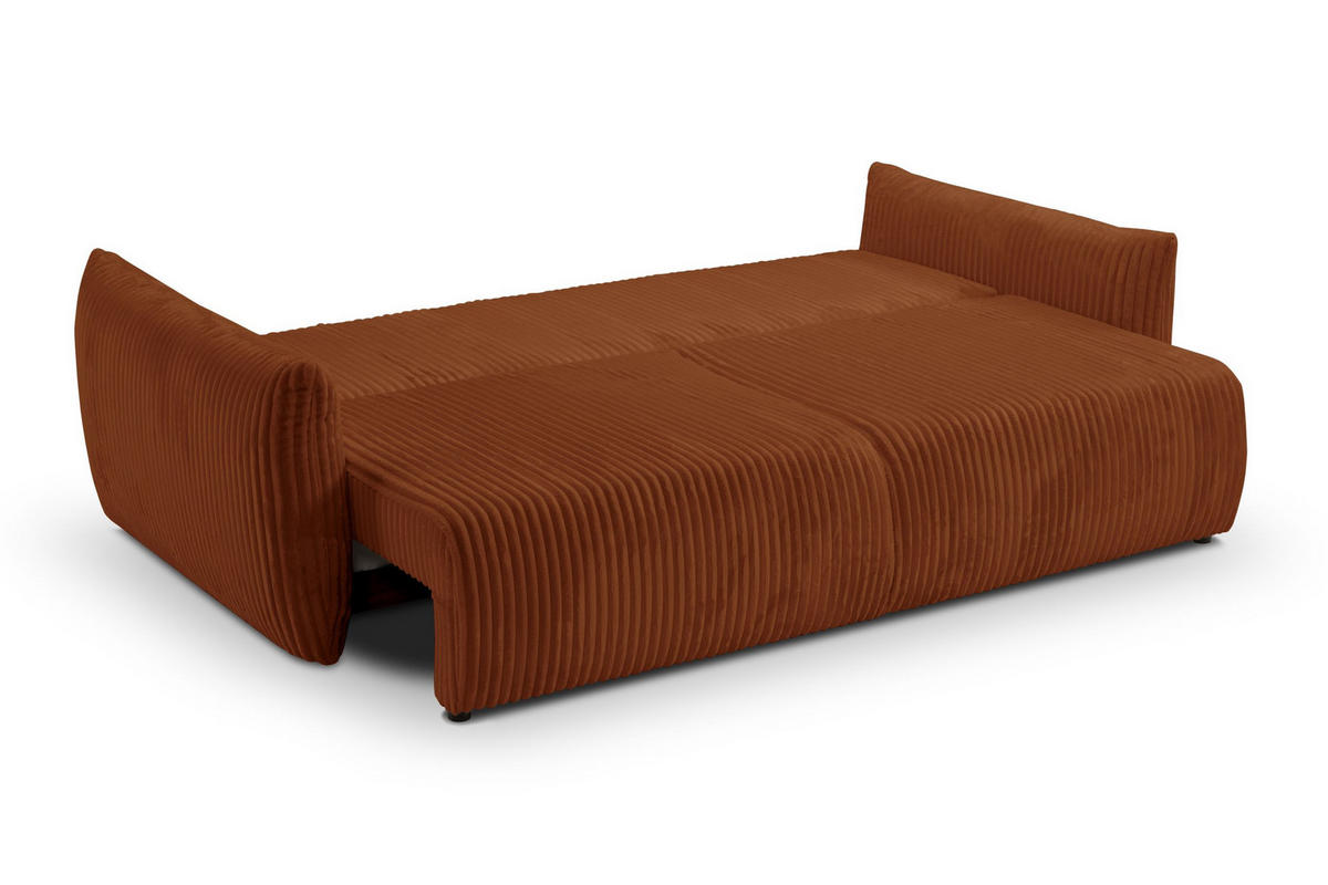 SOFA Hallora - Ziegel (Tilia 52) - Koralle, Holzwerkstoff (240/88/108cm) - Möblo