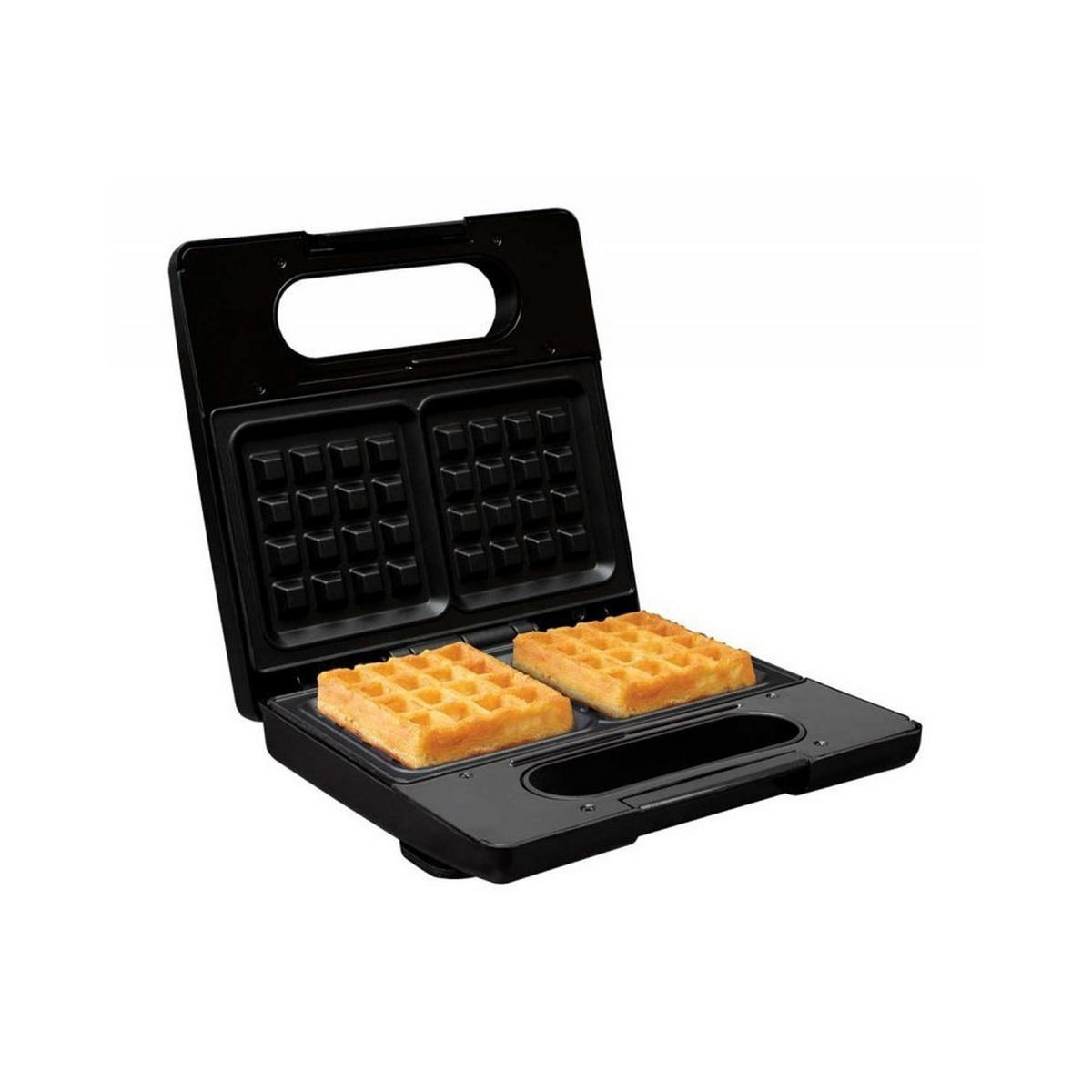 WAFFELEISEN Schwarz 23/9/9 cm BH9146 - Schwarz, Kunststoff (9/9/23cm) - Berlinger Haus