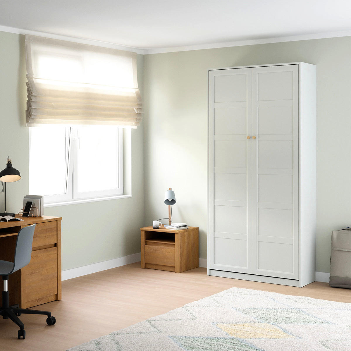 BETT 90/200 Fergus Weiß - Weiß, Holzwerkstoff (90/200cm) - Petits-meubles