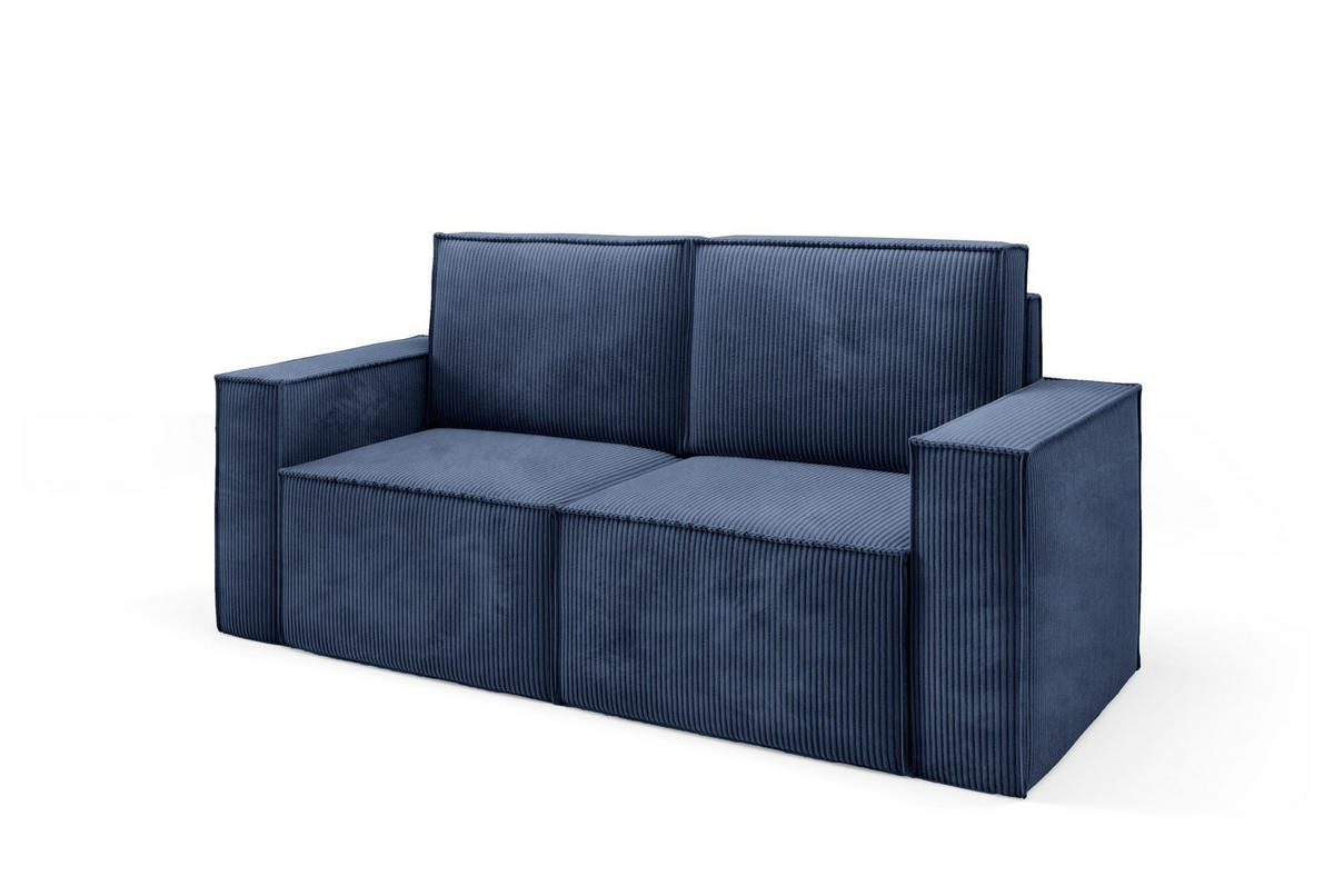 SOFA Orto Dunkelblau, Zweisitzer Polstersofa - Dunkelblau, Holzwerkstoff/Textil (178/93/82cm) - Bettso