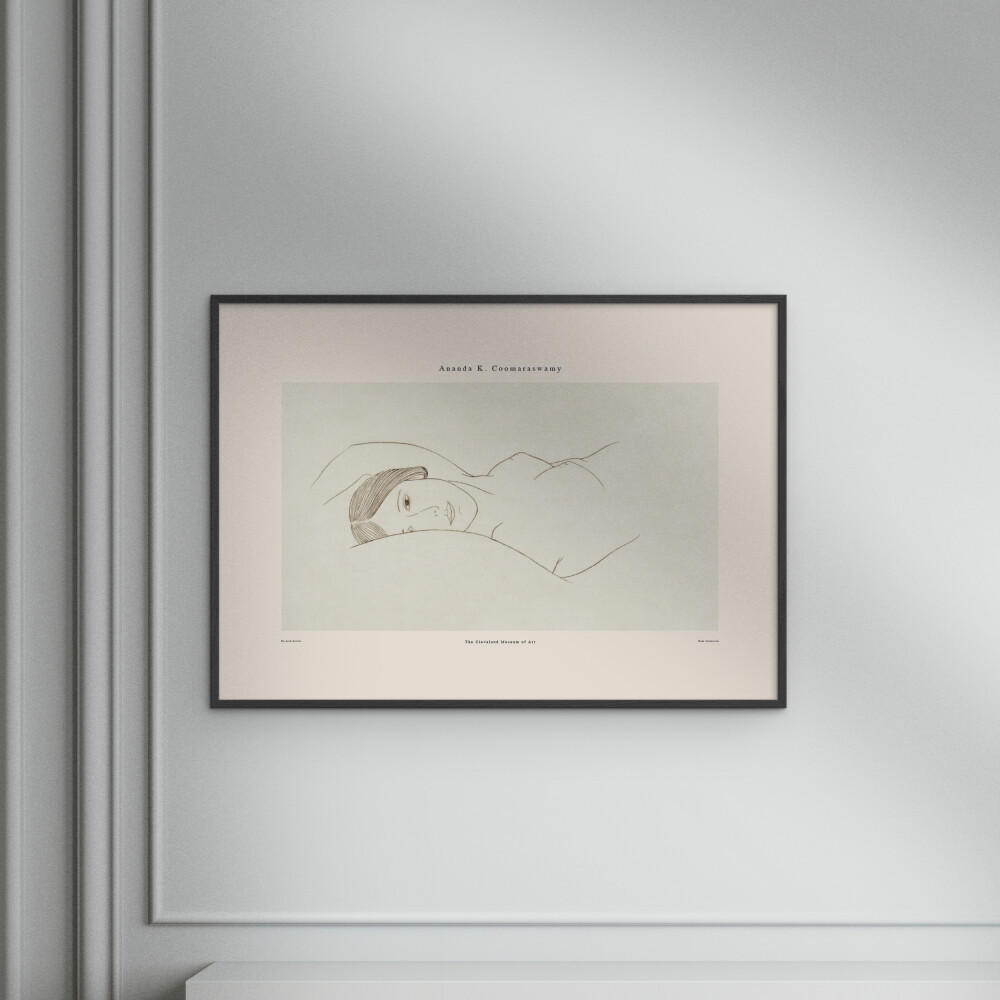 POSTER mit Rahmen Arch Atelier - Ananda 02 - Schwarz/Naturfarben, Holz/Papier (30/40cm) - Poster&Frame