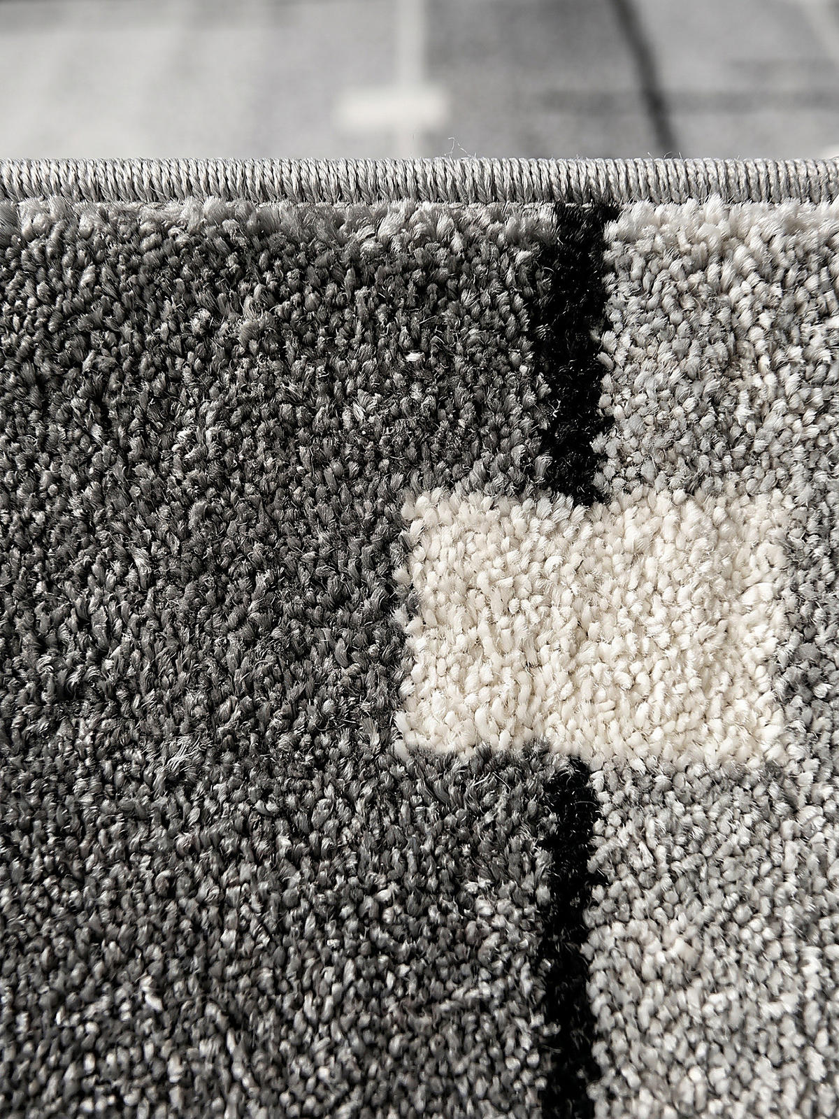 TEPPICH Niederflor Patchwork THUR Polypropylen Grau 80 x 140 cm - Grau, Textil (200/280cm) - KADIMA DESIGN