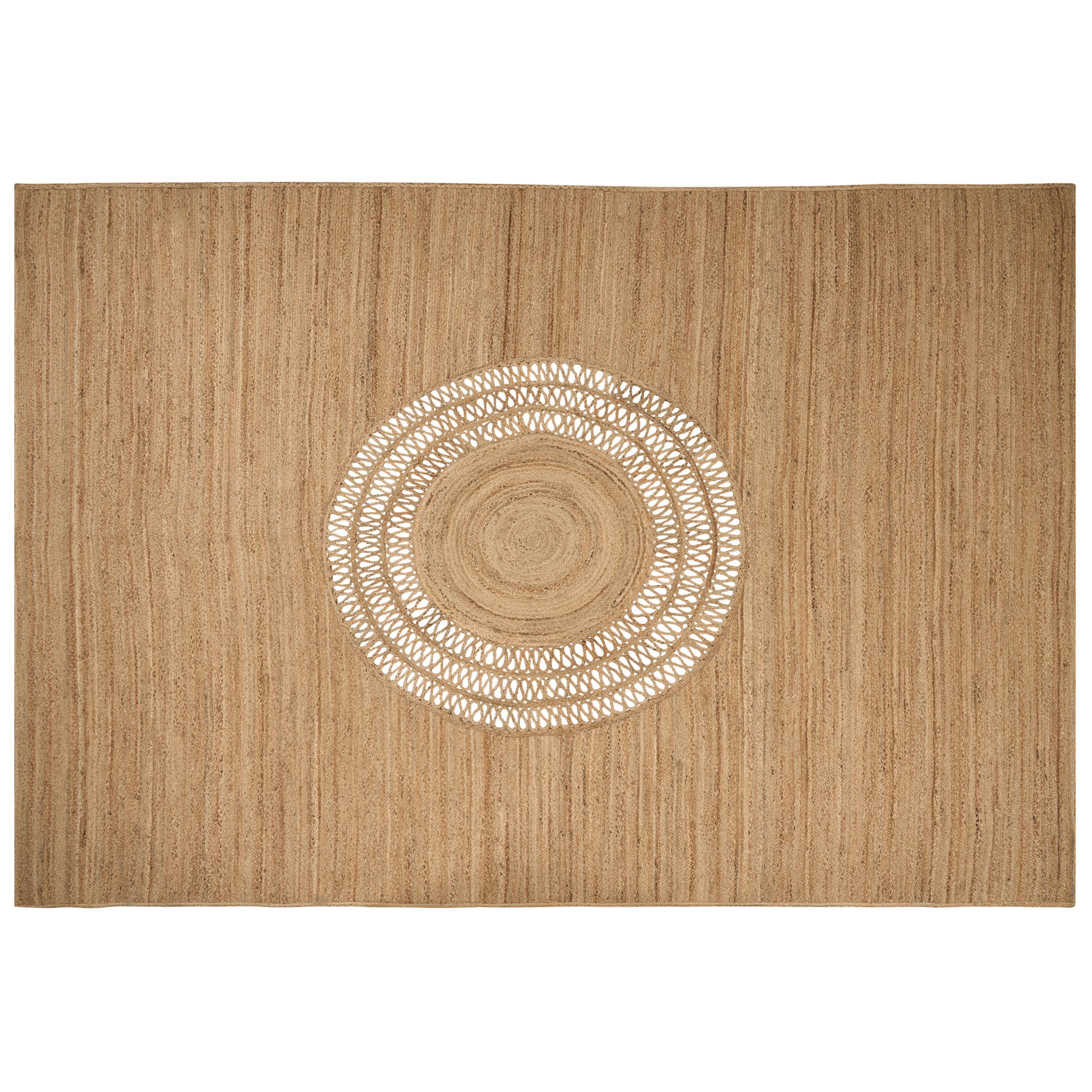 TEPPICH geflochten Beige 160/230 cm Bogazoren - Beige, Naturmaterialen (160/230cm) - Beliani