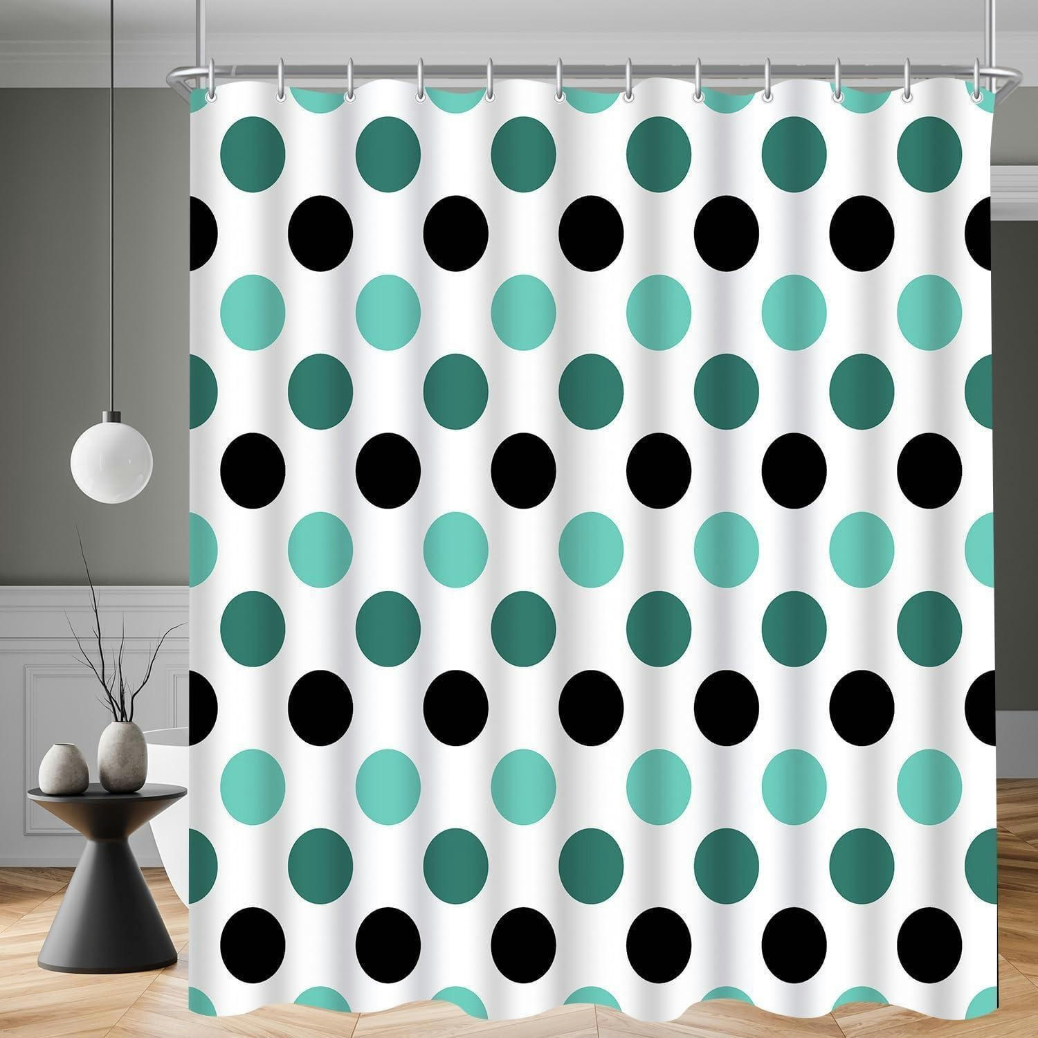DUSCHVORHANG Punkte 180 x 200 cm Wasserabweisend Antischimmel Waschbar Polyester - Multicolor, Textil (180/200cm)