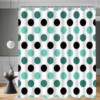 DUSCHVORHANG Punkte 180 x 200 cm Wasserabweisend Antischimmel Waschbar Polyester - Multicolor, Textil (180/200cm)