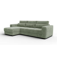 ECKSOFA OLI 4-Sitzer links, salbeigrün - Salbeigrün, Holz/Textil (295/172cm) - Courtois Laville