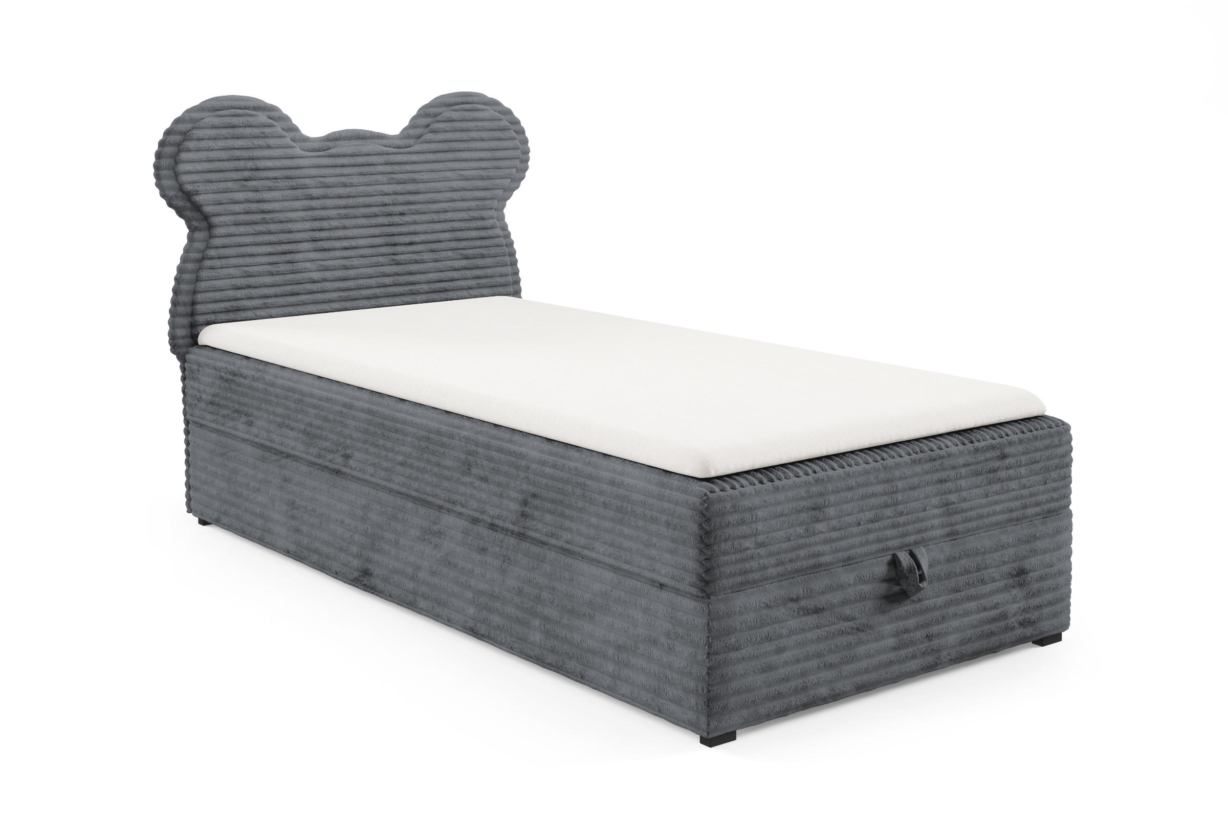 Deine Möbel 24 Boxbett Dunkelgrau 100x200 cm