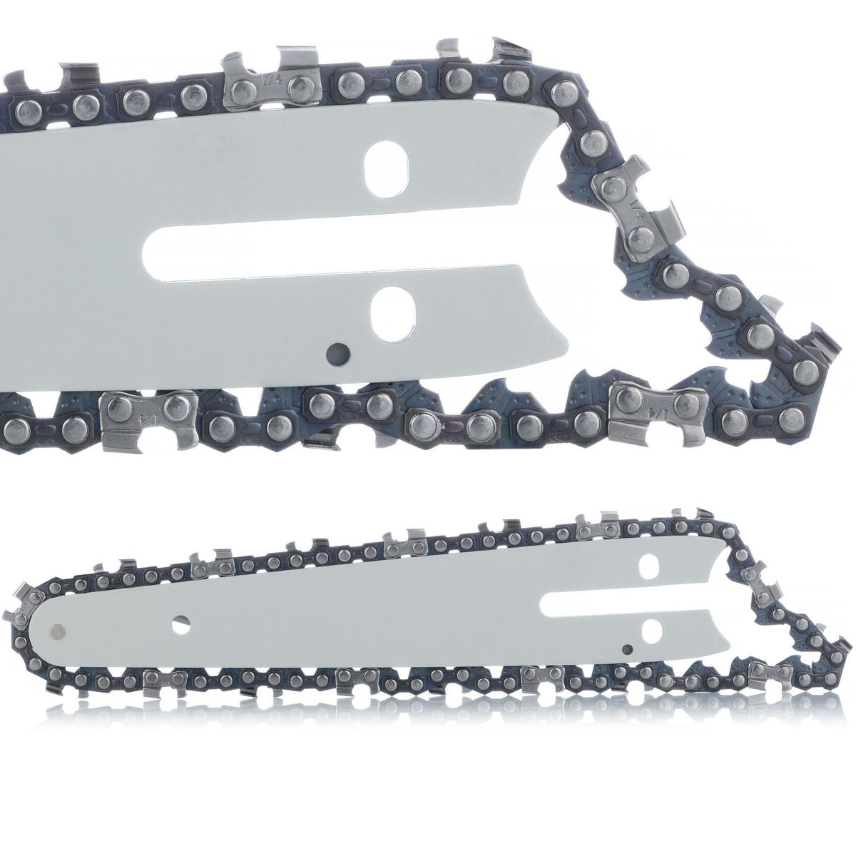 FÜHRUNGSSCHIENE 6 Zoll Set - 18,5 cm, inkl. 2x Kette 6 Zoll, Teilung 1/4 Zoll, Nutbreite 1,3 mm - Multicolor, Kunststoff/Metall (10/10/10cm)