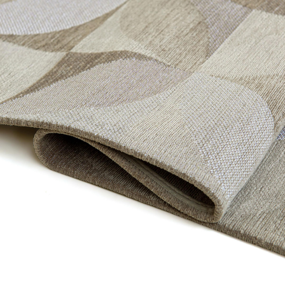 TEPPICH Rondo Diamond 140/200 cm - Beige, Textil (140/200cm) - Lola&Moi