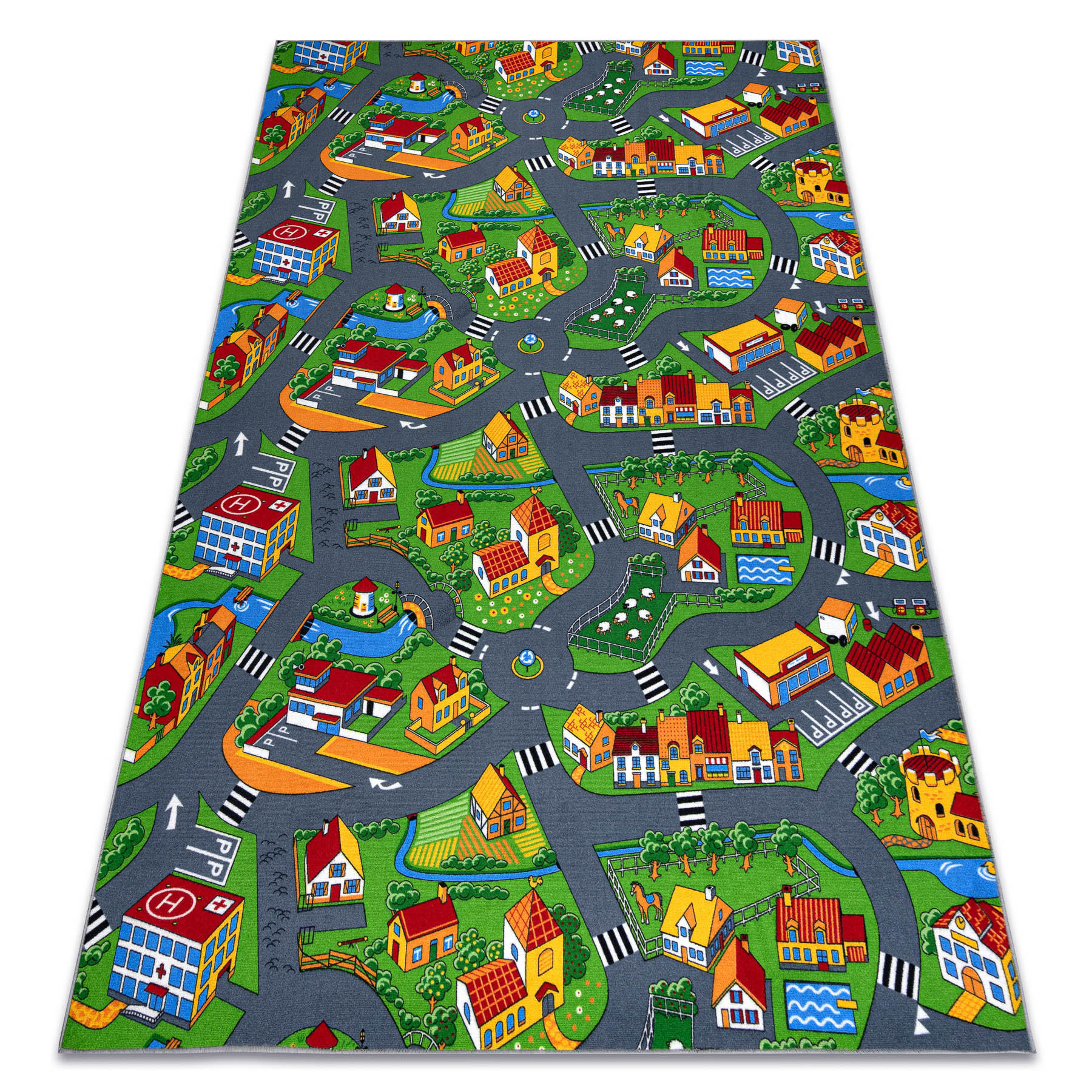 rugsX DĚTSKÝ koberec LITTLE VILLAGE Ulice 200/250 cm