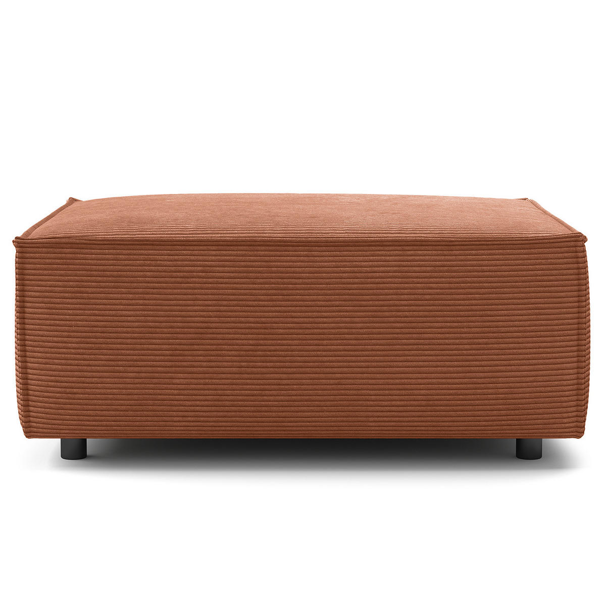 POLSTERHOCKER rechteckig - Schwarz/Braun, Kunststoff/Textil (97/40/79cm) - home24