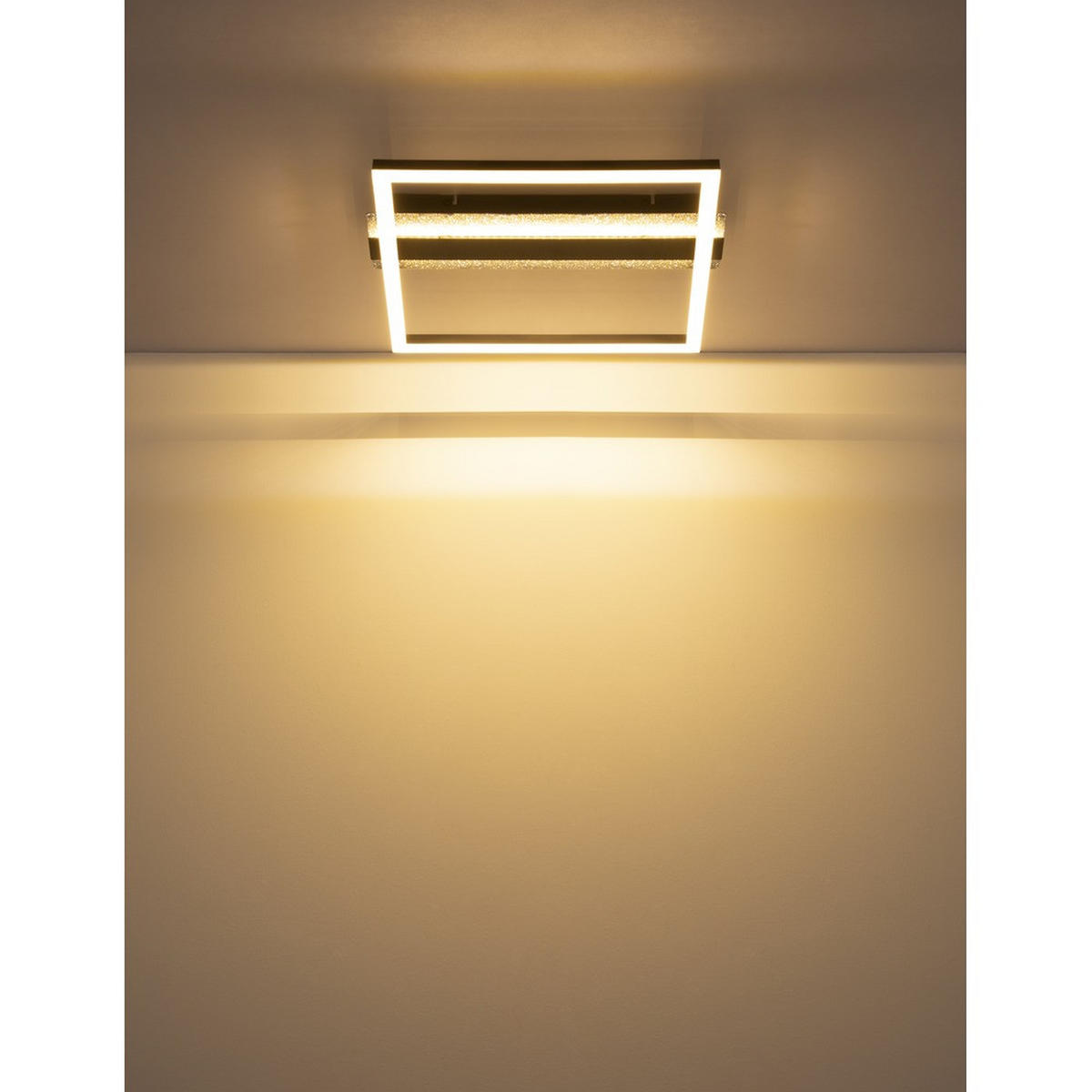 LED DECKENLEUCHTE ESTRADA Metall Schwarz matt - Schwarz, Metall (36/33/7cm) - Globo Lighting