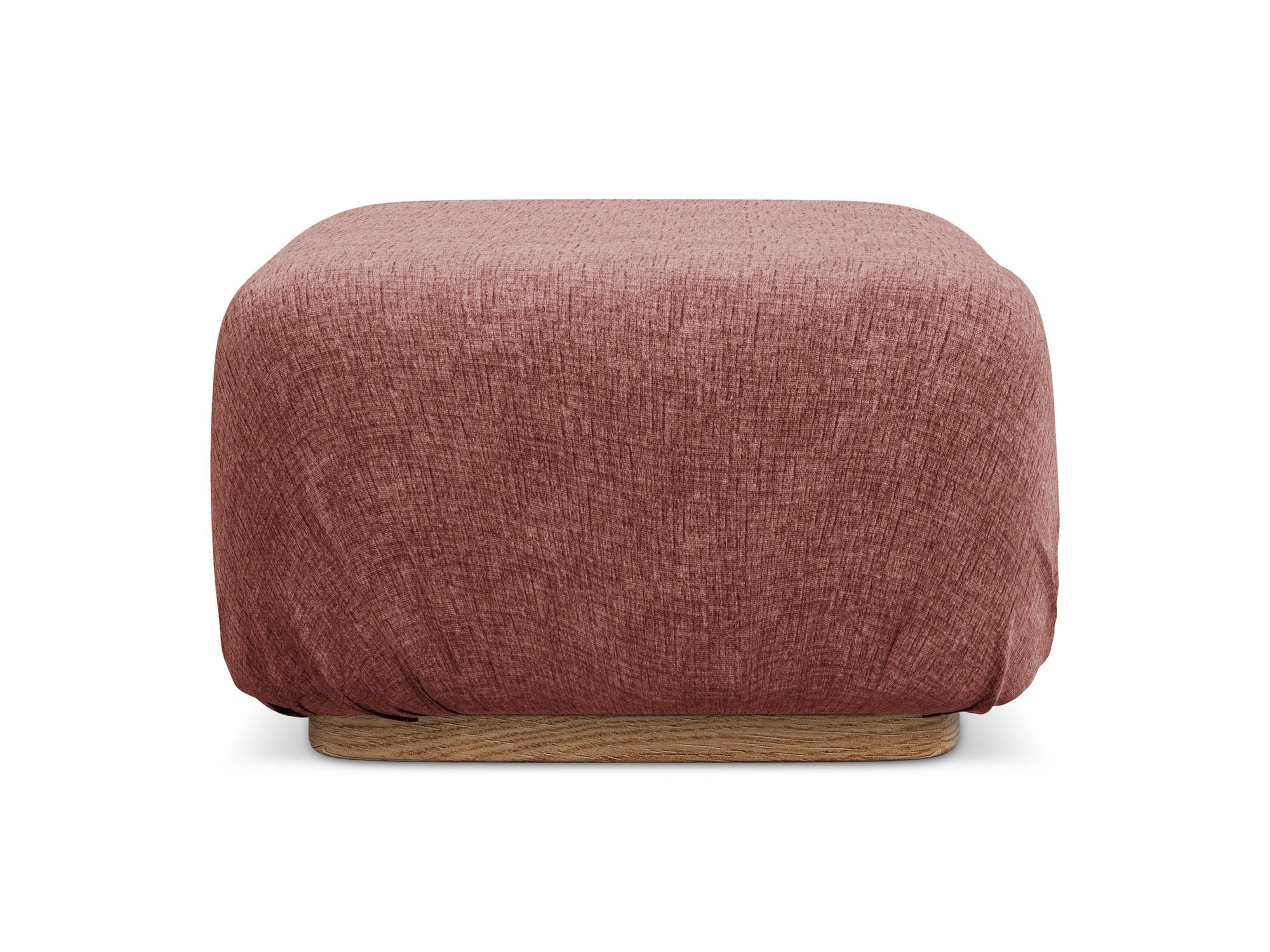 POUF Chenille Stoff Pink - Pink/Hellrosa, Holz/Textil (83/95/41cm) - Makamii