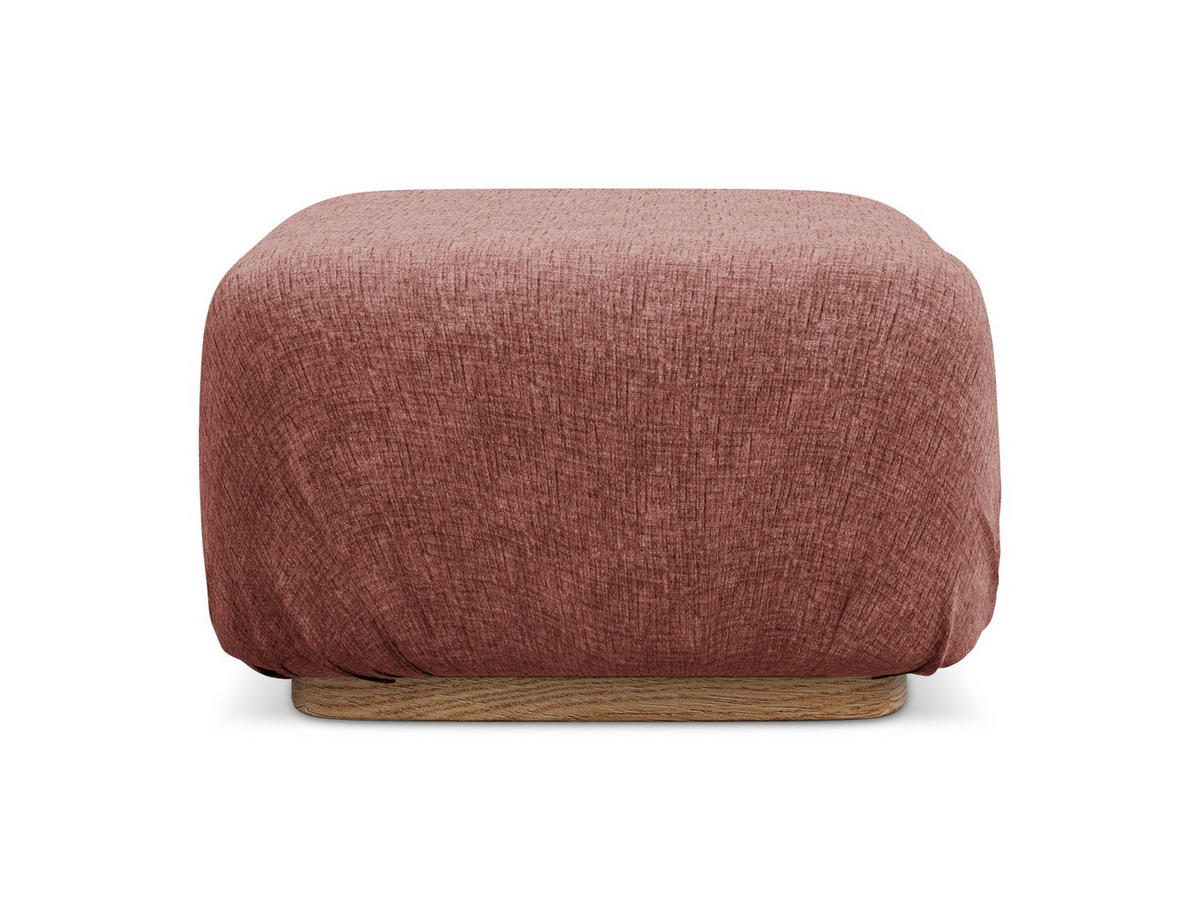 POUF Chenille Stoff Pink - Pink/Hellrosa, Holz/Textil (83/95/41cm) - Makamii