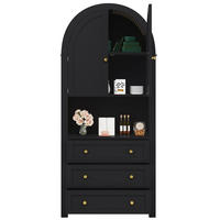 BUFFET 70/35/180 cm schwarz aus MDF mit 3 Schubladen - Schwarz, Holzwerkstoff (70/180/35cm) - OKWISH