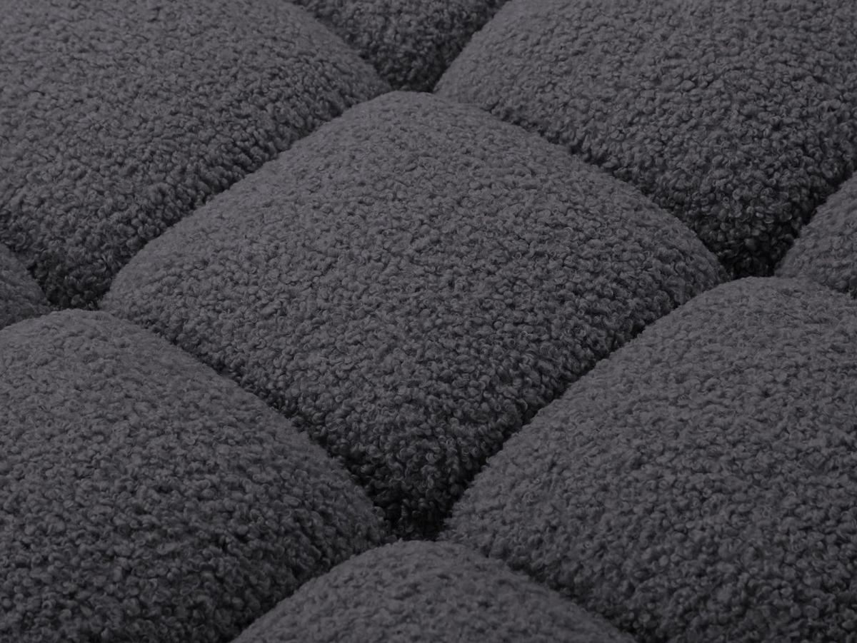 CHAISELONGUE rechts Bellis aus Boucle graphit - Graphitfarben, Textil (94/70/155cm) - Micadoni