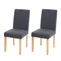 ESSZIMMERSTUHL Anthrazit, Braun 2er-Set - Anthrazit/Braun, Textil (43/90/56cm) - MCW