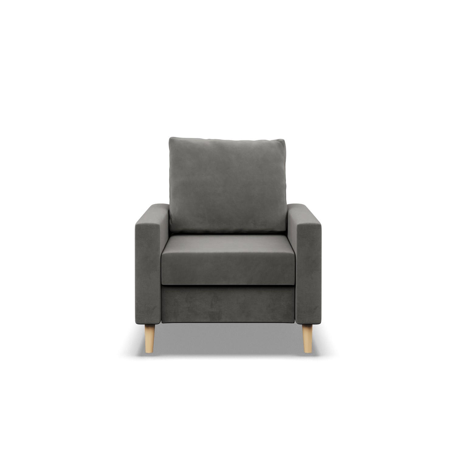 LOUNGESESSEL BLANK, BONELL, Hellgrau - Grau, Textil (75/92/92cm) - Mebligo