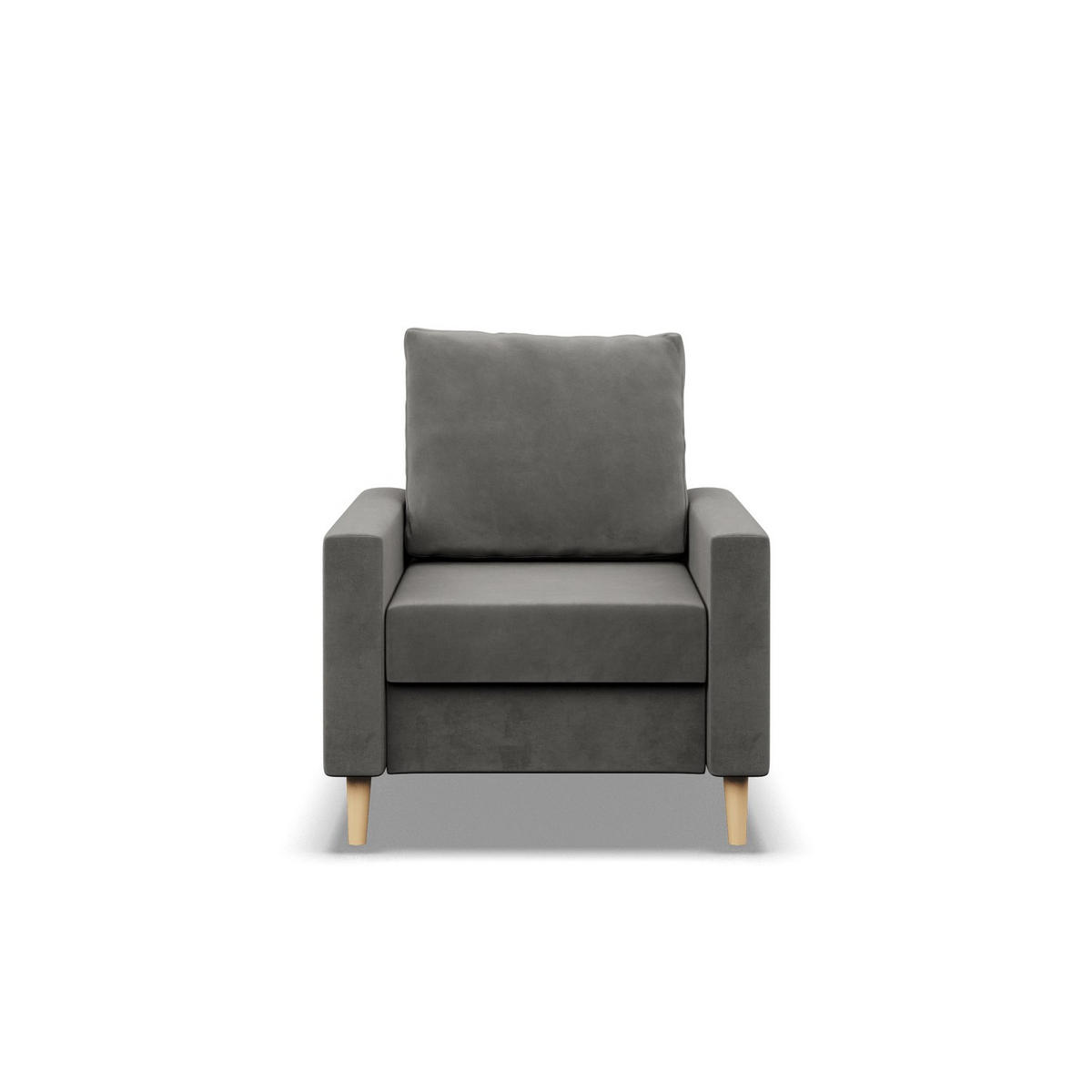 LOUNGESESSEL BLANK, Hellgrau - Grau, Textil (75/88/92cm) - Mebligo