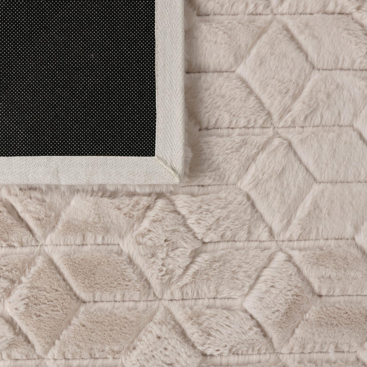 HOCHFLORTEPPICH Skandinavisch Beige 120 x 160 cm - Beige, Kunststoff (120/160cm) - TT Home