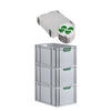 EUROBOX 3x Nextgen Color Mit Auflagedeckel 32x40x60cm Griffe Grün Offen - Grün, Kunststoff (40/32/60cm) - PROREGAL
