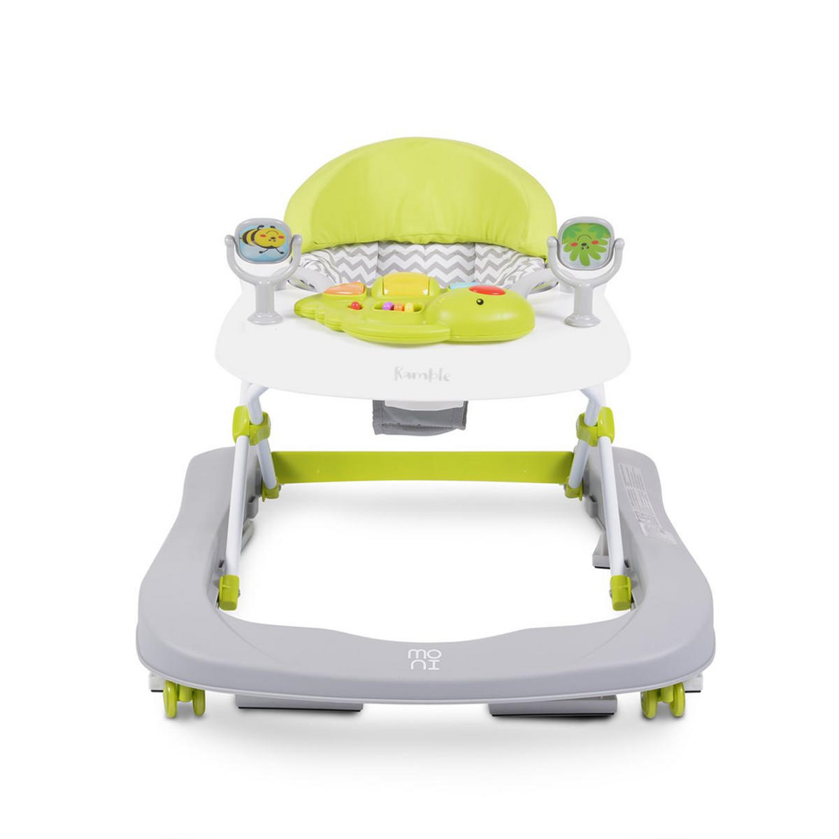 LAUFHILFE Ramble 2 in 1 grün Musikfunktion, höhenverstellbar, Silikonräder - Grün, Kunststoff (60/50/70cm) - Moni