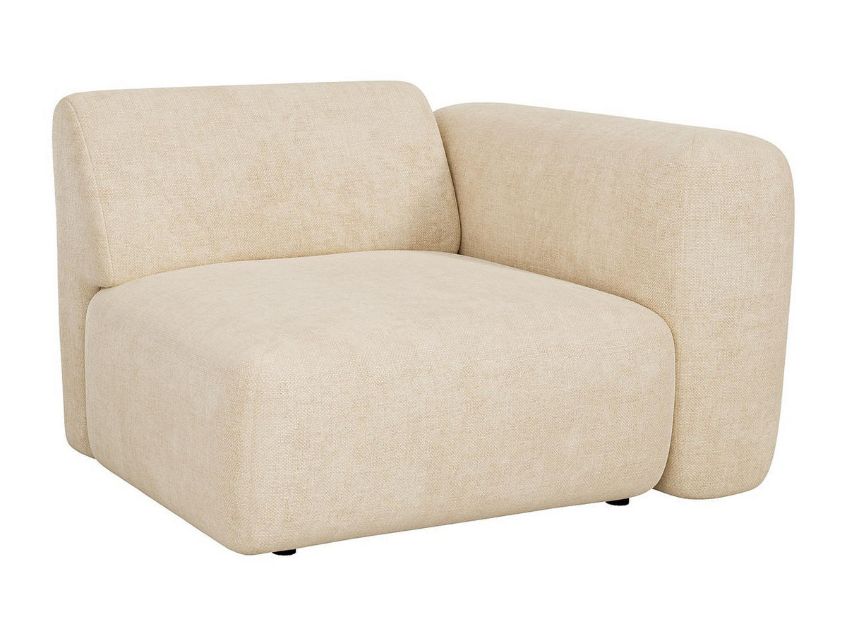SESSEL mit gerader Rückenlehne - 1 Person - stoff - beige Pogni - Beige, Textil (103/73/97cm) - Vente-Unique