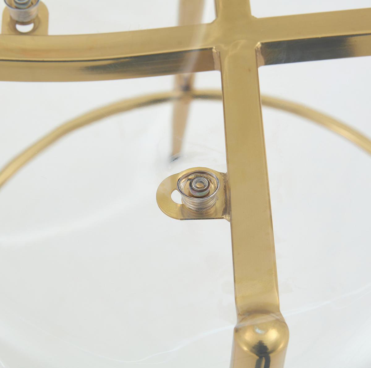 BARHOCKER 2er-Set 66 cm Transparent mit Metallgestell Gold - Goldfarben, Metall (48.5/102/48.5cm) - Meubliv
