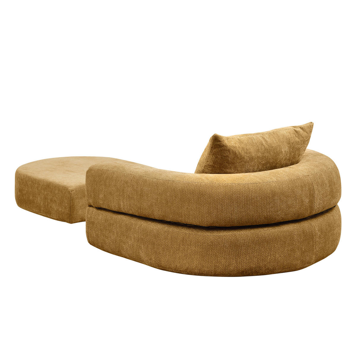 SOFA in Gelb aus Chenille, komfortabel und flexibel kombinierbar - Gelb, Textil (90/41/101cm) - Flora Grace