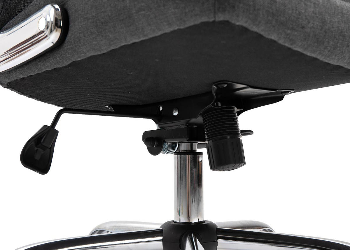 DREHSTUHL HxBxT 120x73x72cm Sitzhöhe 50cm höhenverstellbar Stoff/Textil Dunkelgrau - Dunkelgrau, Textil (73/120/72cm) - PROREGAL