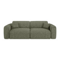 SCHLAFSOFA GERADE Texturierter Samt Salbeigrün 240cm - Grün, Textil (240/73/97cm) - Sia Home