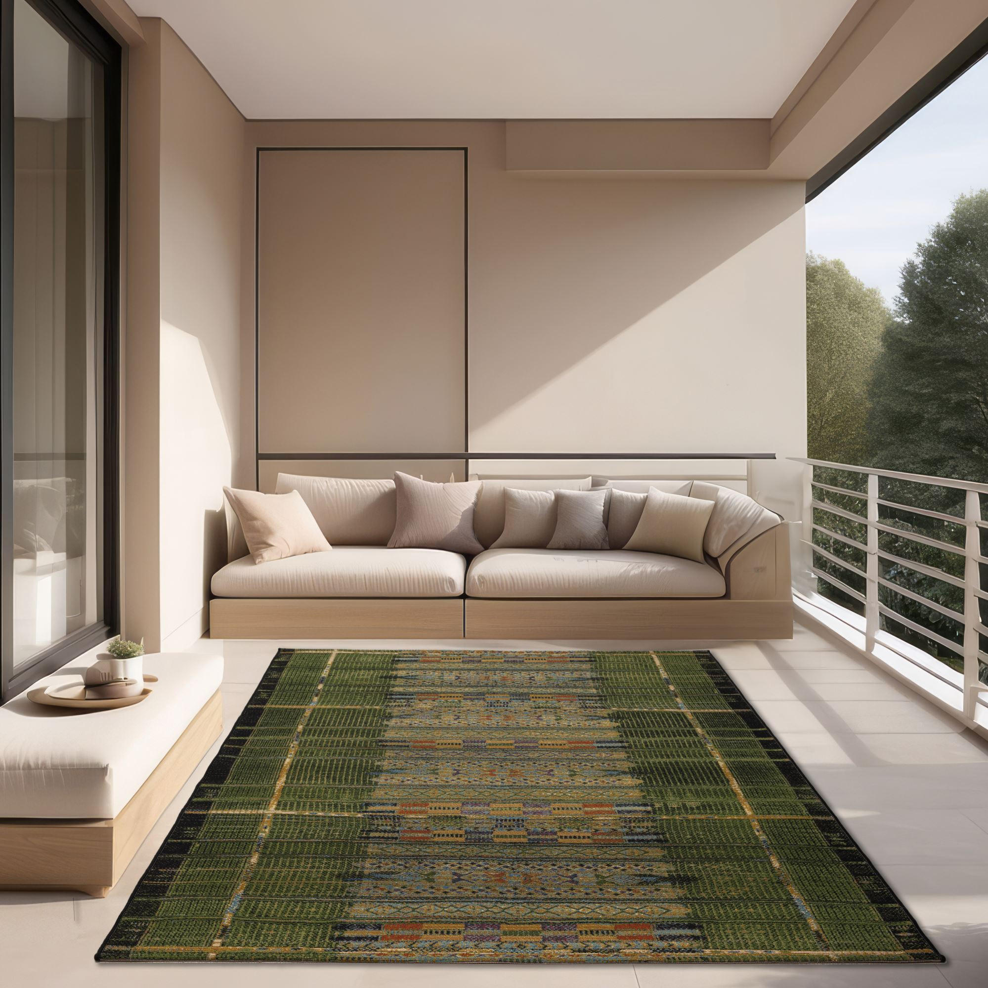 OUTDOORTEPPICH Aurora 80x165 cm - Grün, Textil (80/165cm) - Gino Falcone