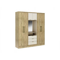 KLEIDERSCHRANK - 180 cm x 46.5 cm - Holz, Platte - Beige, Naturfarben Hell ELORIO - Beige/Naturfarben, Holz (180/206/46.5cm) - Vente-Unique