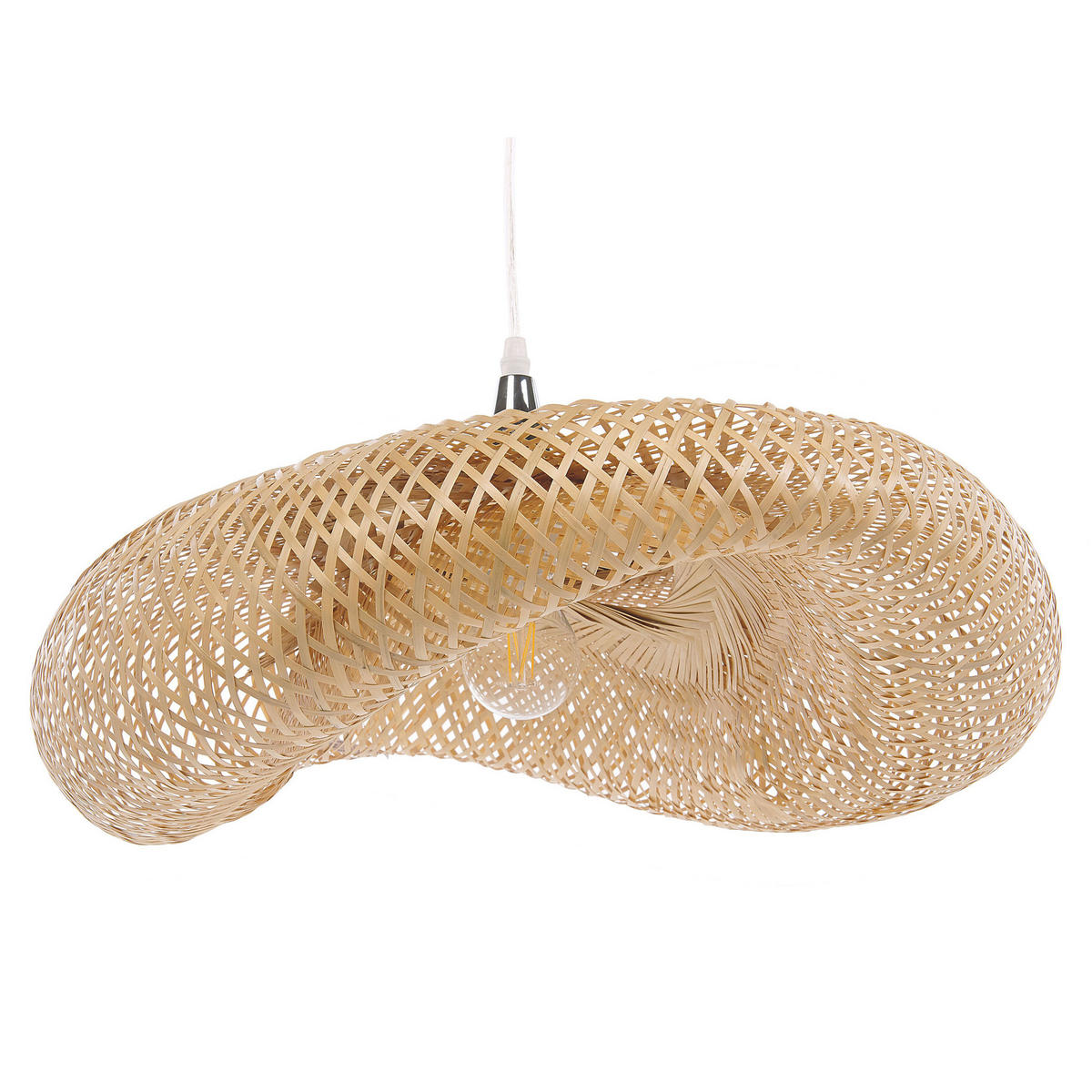 HÄNGELEUCHTE Boyne 64/64/118 cm - Hellbraun, Holz (64/64/118cm) - Beliani