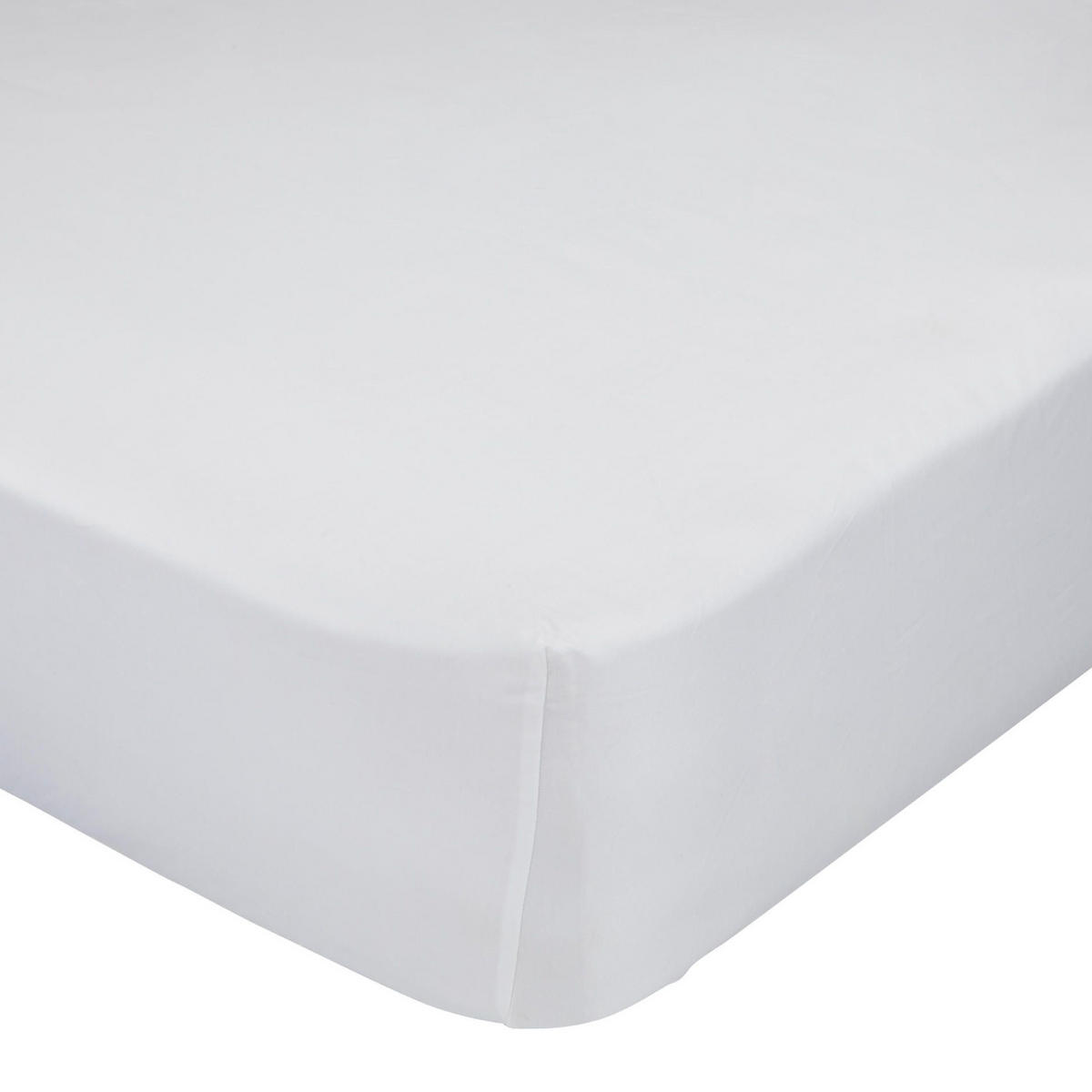 SPANNBETTTUCH basic 140x200x32 cm weiss - Weiß, Textil (140/200cm) - Happy Friday