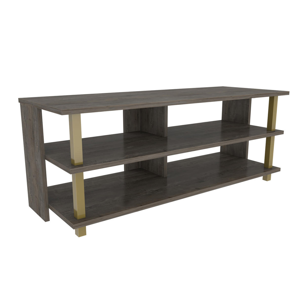 TV Board Pueblo Gold Wenge - Beige, Holzwerkstoff (120/47/45cm) - Decorotika