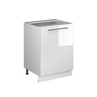 KÜCHENUNTERSCHRANK Fame-Line, Weiß Hochglanz/Weiß, 60 cm 1 Tür ohne Arbeitsplatte - Weiß Hochglanz/Weiß, Holzwerkstoff (60/82/51.6cm) - Vicco