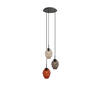 GALERIELEUCHTE Echos 3-flammig Mehrfarbig Ø 18cm - Multicolor/Schwarz, Glas (18/18/20cm) - s.luce