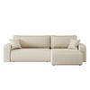 SCHLAFSOFA MILANO XL Und Bettkasten Stoff Quelle Ecru Rechts - Ecru, Holz (274/82/145cm) - Kaiser Möbel