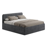 POSLTERBETT 160x200 cm in Anthrazit - Anthrazit, Holzwerkstoff/Textil (160/200cm) - Home Collective