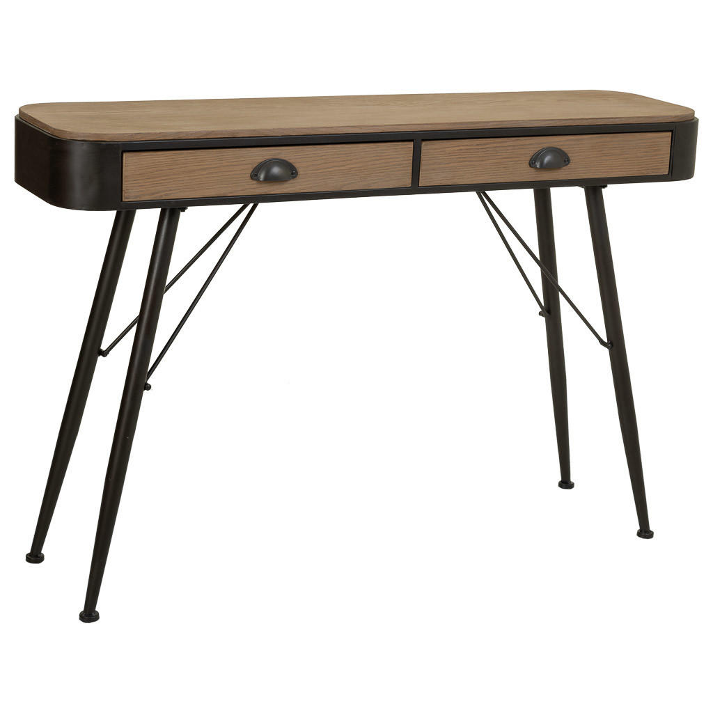 KONSOLE aus Holz und Metall 120x32x81 cm - Braun, Holz (32/120/80.5cm) - Wanderlust